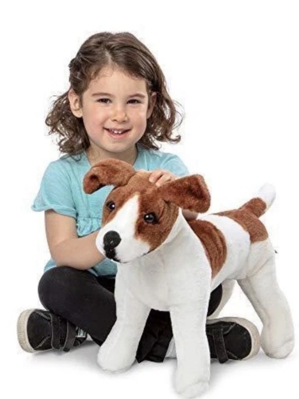 Jack Russel Plush Brown & White Dog Stuffed Animal - Melissa and Doug